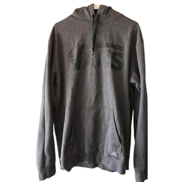 VANS LOGO SKATEBOARD GRAY MENS HOODIE SWEATSHIRT SIZE XL 🔥 - Picture 1 of 7